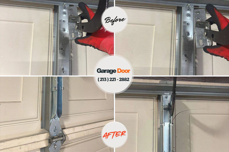 Before and after: garage door repair Matawan, NJ